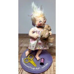 Annalee 8" 1999-2000 Blonde Girl Doll Mending My Teddy 966699